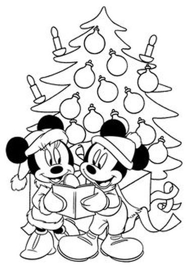Minnie Mouse Christmas Coloring Pages Part 7
